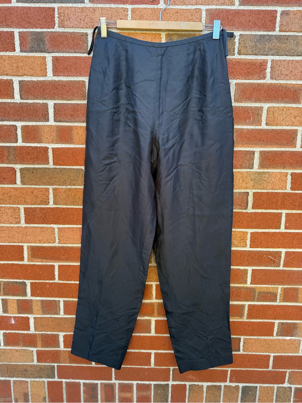 Talbots Pure Silk Black High Rise Dress Pants Size 8